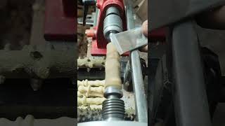 wood planing process with a machine #shorts