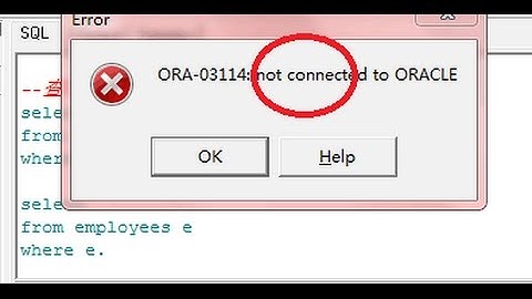 ORACLE NOT CONNECTED problem SOLVED