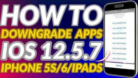How to Downgrade Apps on iOS 12.5.7 to Older Versions | Downgrade Apps on iPhone 5s/6 + iPads
