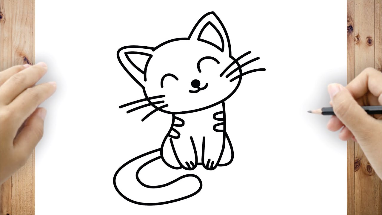 Desenează o pisică adorabilă pas cu pas, Tutorial ușor pentru începători