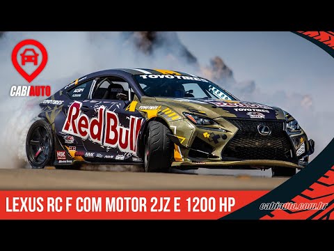 Lexus RC F com motor 2JZ e 1200 HP no dinamômetro