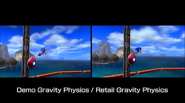 SONIC THE HEDGEHOG (2006) ~ Demo Gravity RI Physics VS. Retail Gravity RI Physics