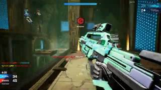 Split gate arena warfare: back to back head shots