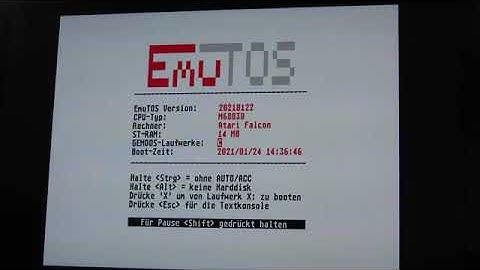 Booting EmuTOS directly from hard disk - First demo - Work in progress!