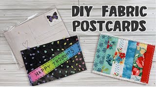 DIY Fabric Postcards to Send in the Mail - Functional Art for Machine or Hand Stitching