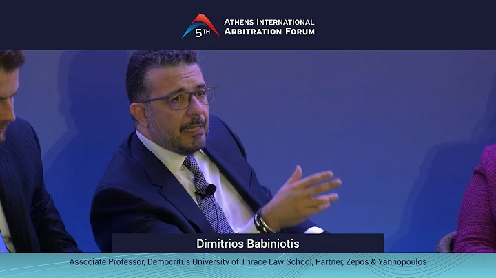 5th Athens International Arbitration Forum - Professor Dimitrios Babiniotis