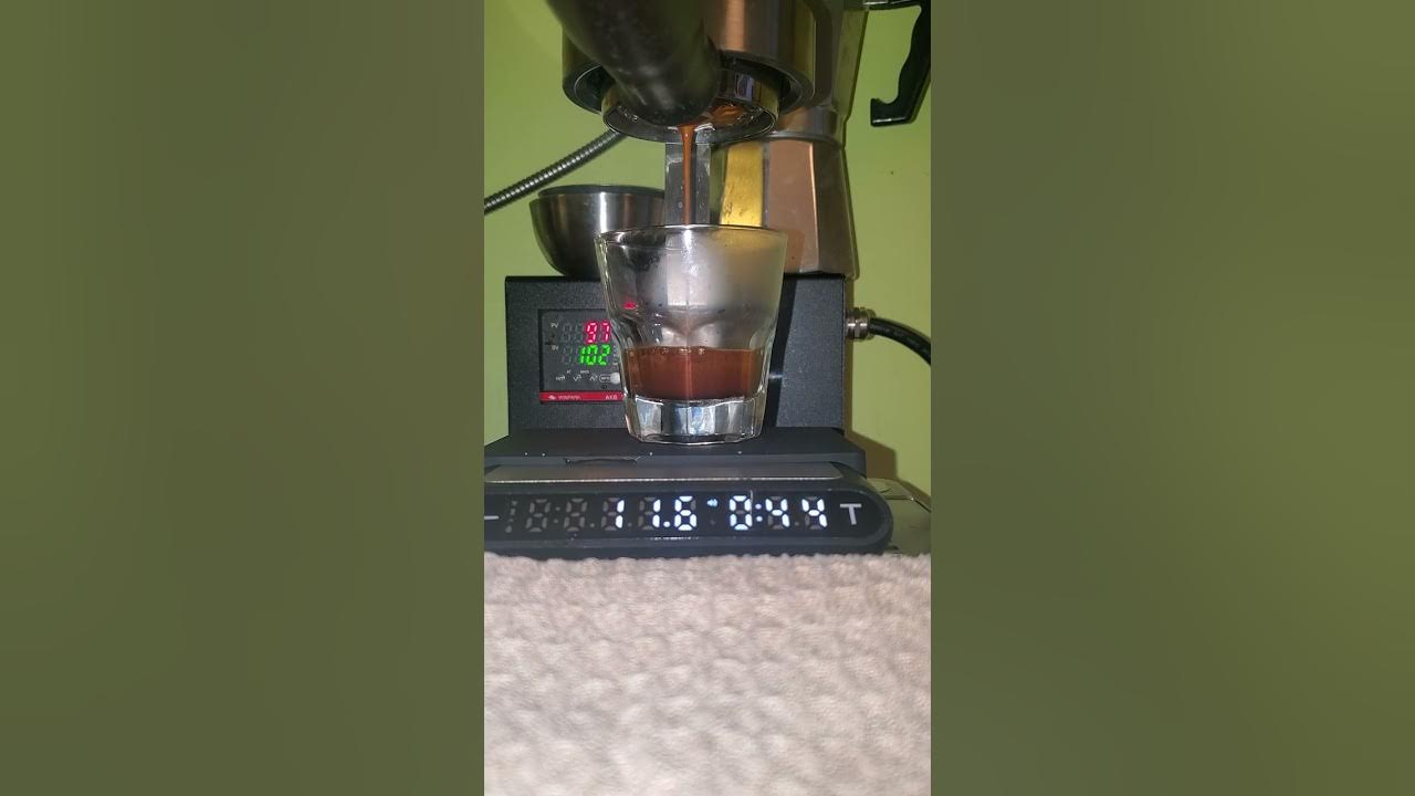 A real espresso blooming shot with ALM KOPI lever machine YouTube