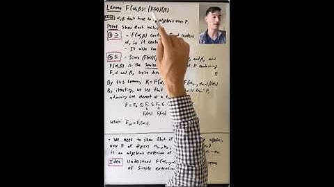 Finite Extensions are Generated by Finitely Many Algebraic Elements (Algebra 3: Lecture 10 Video 3)