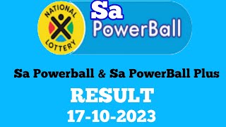 SA Powerball Results for Tuesday 17 October 2023 | Powerball Plus Result