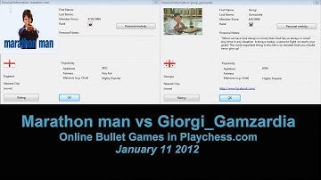 Marathon man vs Giorgi Gamzardia Online Bullet Chess