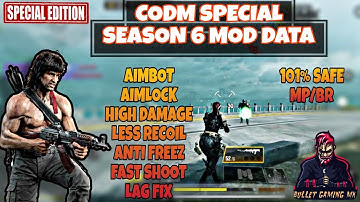 CODM SEASON 6 VIP AIMBOT || AIMLOCK || HIGH DAMAGE || FAST SHOOT SPECIAL MOD DATA#codm