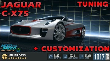 NFS No Limits | Jaguar C-X75 - MAXXED | Customization + Tuning