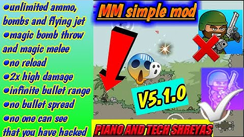 #DA2 mini militia simple mod V5.1.0 || by piano and tech shreyas ||