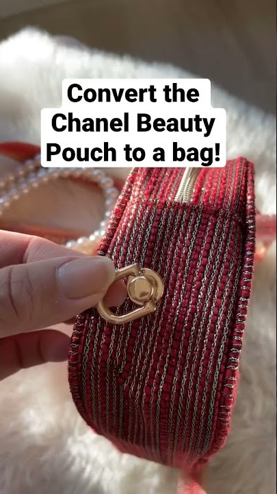 CONVERT A CHANEL 2022 HOLIDAY TWEED MAKE UP BAG INTO A CROSSBODY BAG * STEP  BY STEP TUTORIAL VIDEO * 