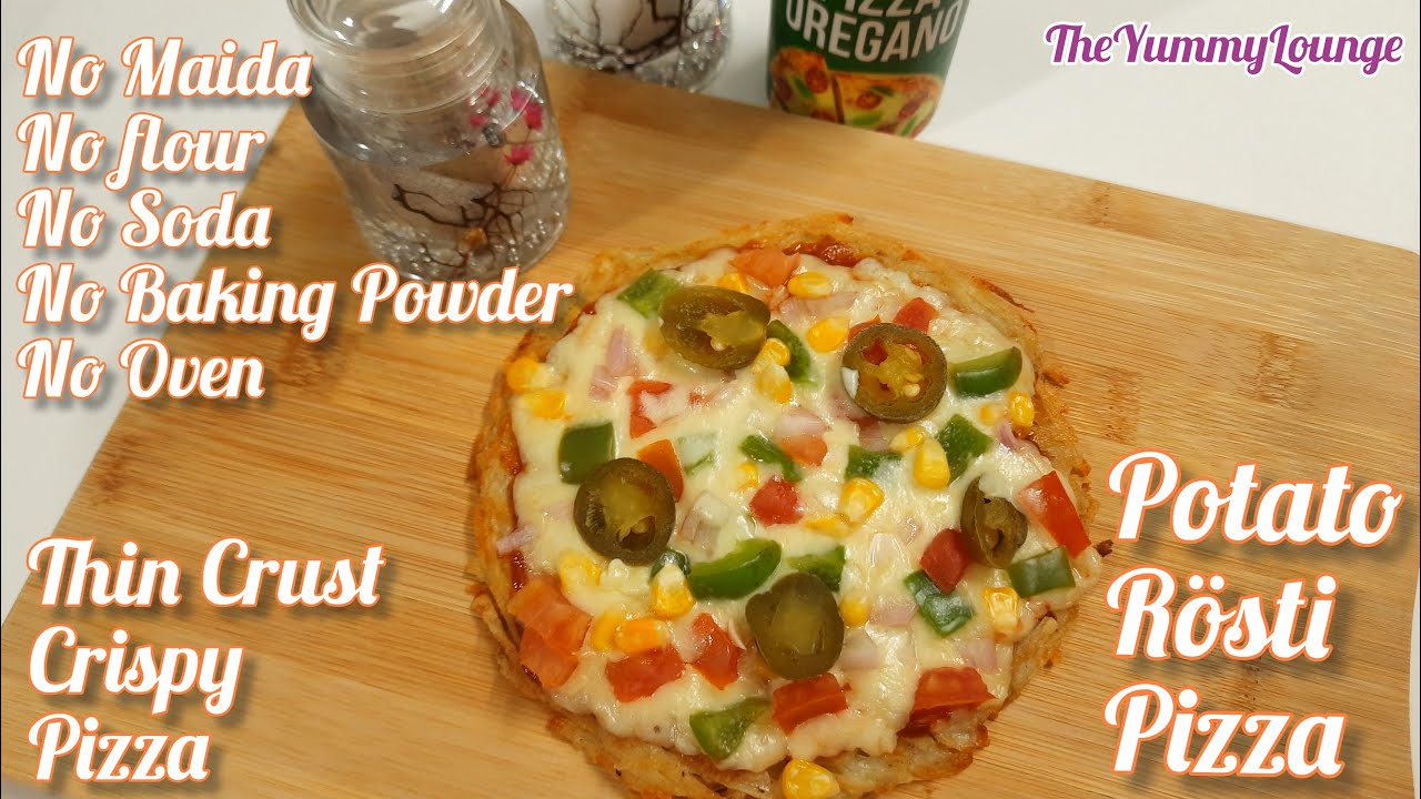Poto Roti Pitza Potato Pizza Recipe | No Flour No Oven Pizza Recipe | Aloo Pizza Recipe ...