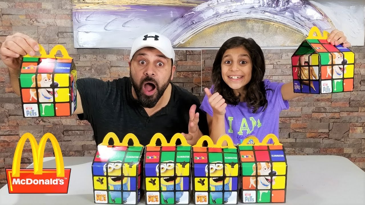 Don't Choose The Wrong McDonald's Happy Meal Slime Challenge with DAD!!! - YouTube