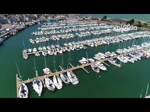 Port of Saint-Vaast, Normandy, France 2019.07 aerial video