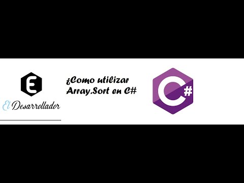 Como utilizar Array.Sort en C# - YouTube