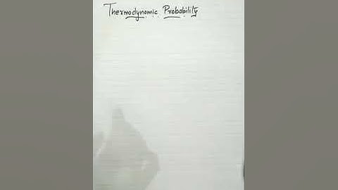 Thermodynamic probability, Principle of equal a priori probability etc