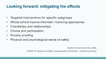 Impact of Covid 19 on Children and Young People’s​ Health and wellbeing