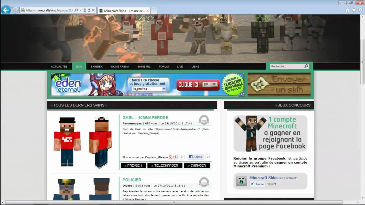 tuto comment telecharger et installer des skins sur minecraft cracker YouTube
