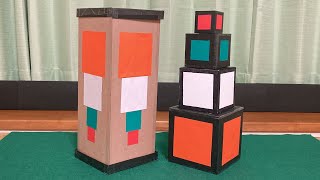 ひっくり返しても...　【ピラミッドマジック種明かし】Cube Pyramid Magic Trick with Tutorial.
