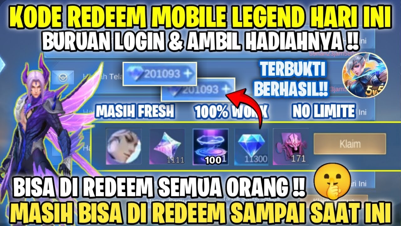 BURUAN REDEEM!! KODE REDEEM ML KODE REDEEM MOBILE LEGEND TERBARU HARI ...