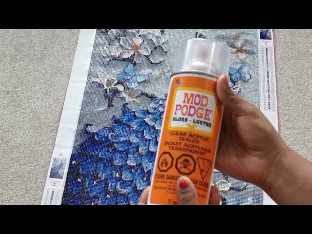 Sealing your diamond painting- Mod Podge gloss spray (part 3) 