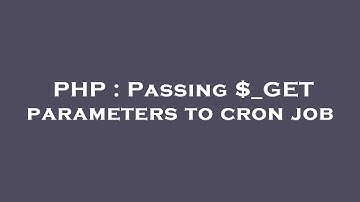 PHP : Passing $_GET parameters to cron job