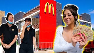 TIPPING FAST FOOD WORKERS IN MY SUPERCAR! (emotional)