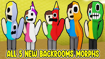 UPDATE - How To Find ALL 5 NEW MORPHS in Find The Backrooms Morphs - ROBLOX