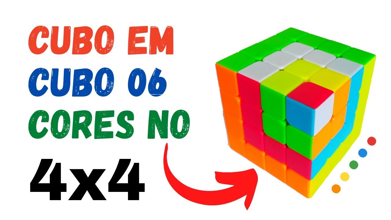 Padrão CUBO EM CUBO DE 06 CORES no Cubo 4x4 