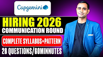Capgemini Hiring 2026 Batch | Communication Round | New Pattern Out