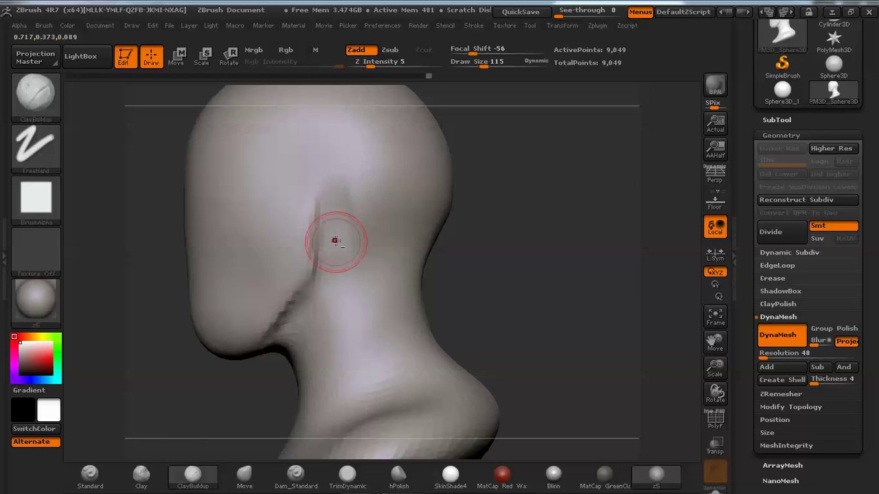 dynamesh tool zbrush