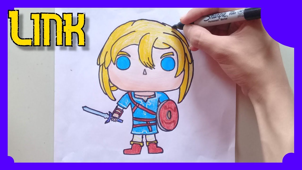 Desmañado Seguro Huerta Cómo DIBUJAR a LINK FUNKO POP | The Legend of Zelda Breath of the Wild -  YouTube