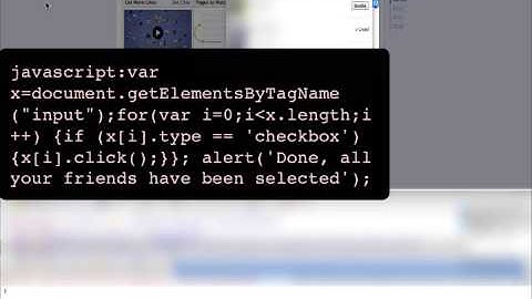 Select all your friends on facebook at once with this script