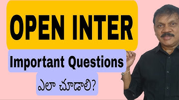 IMPORTANT QUESTIONS FOR OPEN INTER STUDENTS