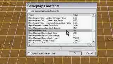 warcraft world editor set max lvl of hero