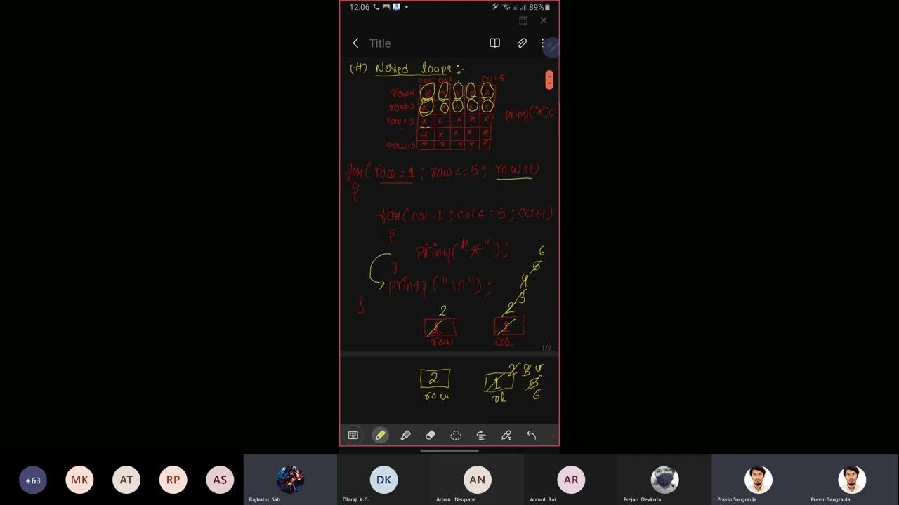 C PROGRAMING NESTED FOR LOOPS PRINTING PATTERNS. - YouTube