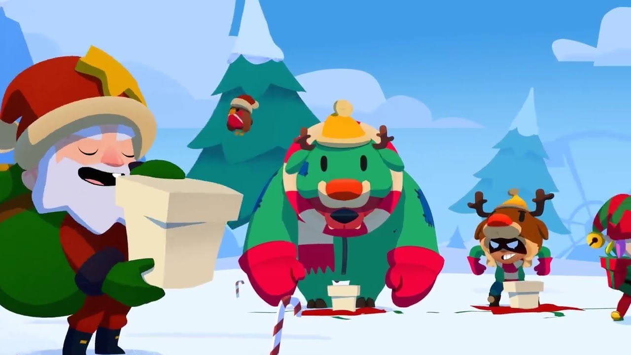 новогодняя пенни brawl stars. Brawl stars новогодний майк. санта майк бравл старс. старс новый год. новогодняя нита браво старс.