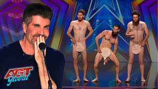 3 Naked Israeli Guys on America's Got Talent! - YouTube