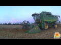 Уборка пшеницы комбайнами John Deere S550 и Палессе GS-12. John Deere- 7830 + БДМ-6х4П