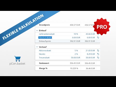 pCon.basket PRO: Flexible Preiskalkulation