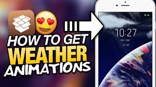 How To Get WEATHER ANIMATIONS On LOCKSCREEN iOS 11 Tweak screenshot 1