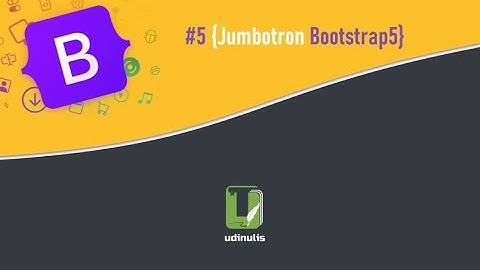 Tutorial Bootstrap5 #5  jumbotron