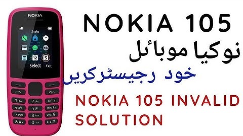 Nokia 105 IMEI change code/nokia Ta 1034 sim invalid  problem