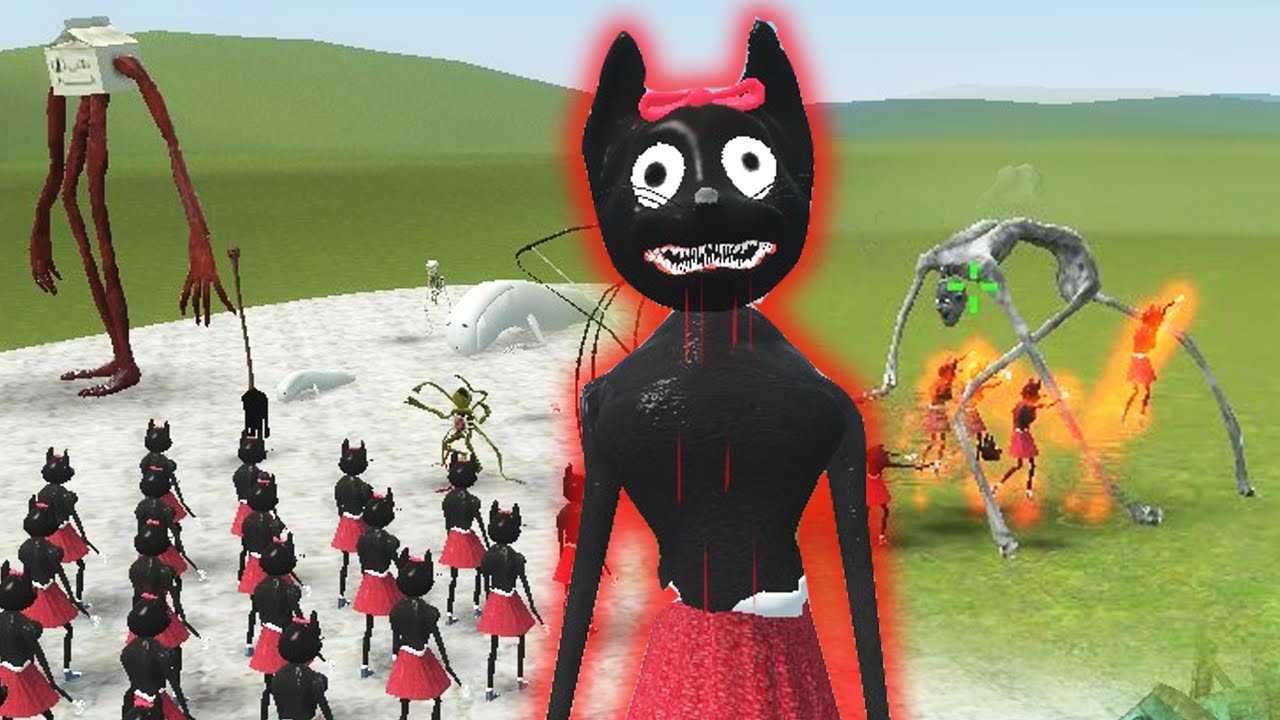 NEW FEMALE CARTOON CAT VS Trevor Henderson CREATIONS on Garry's Mod ...