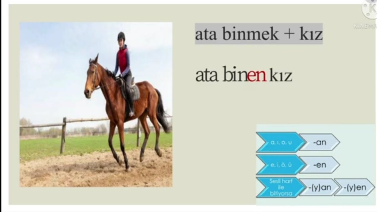 اللاحقة (an-en) sıfat Fiil ekleri