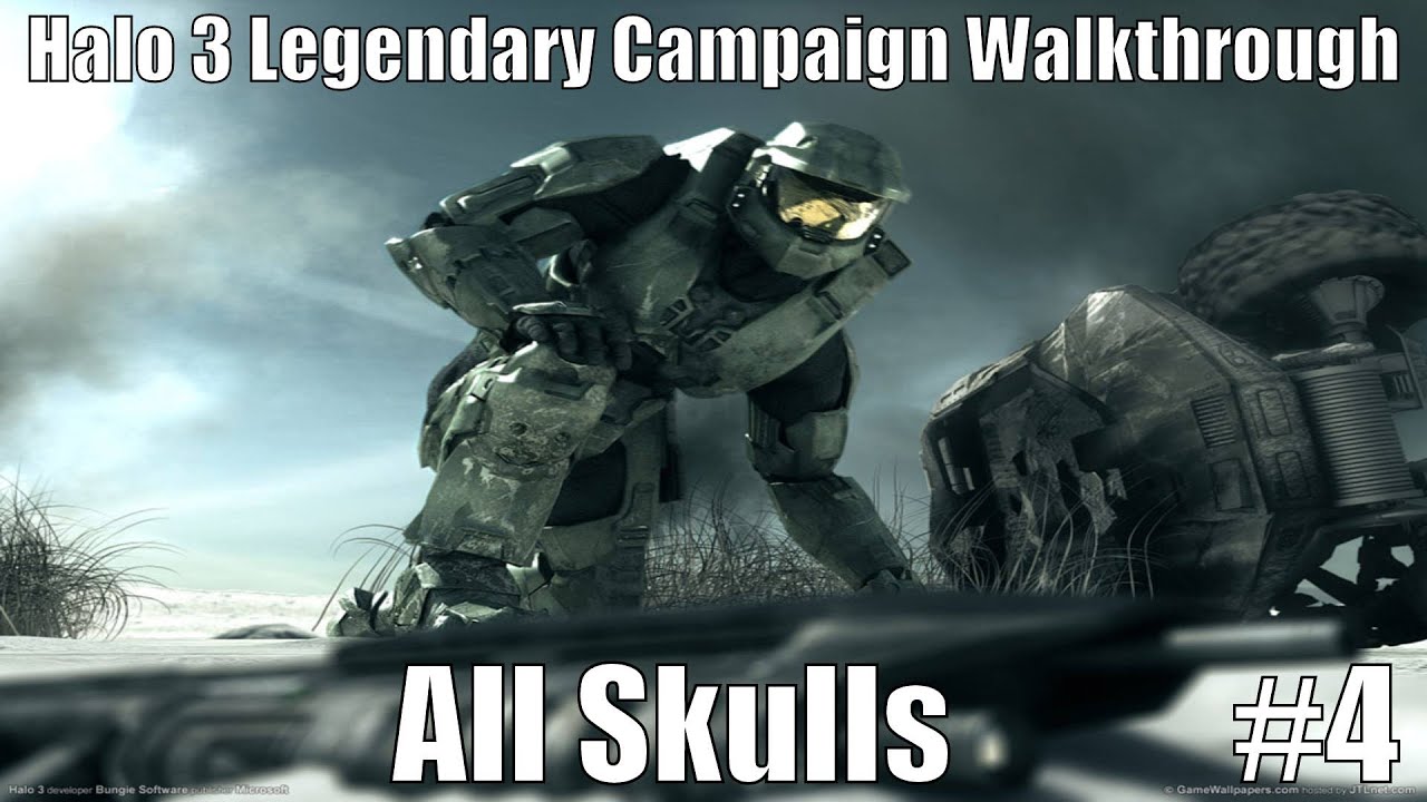 Halo 3 Legendary Walkthrough + All Skulls - Mission 4 (The Storm) - YouTube