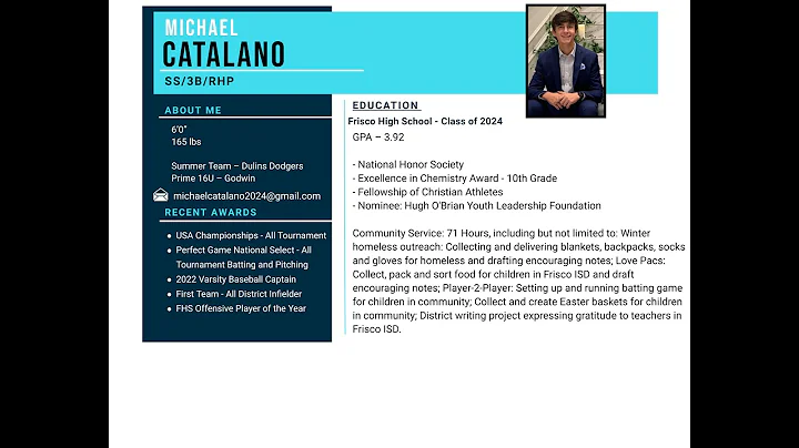 Michael Catalano - SS/3B/RHP - Class of 2024